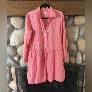 GAP Pink Button-Up Shirt Dress